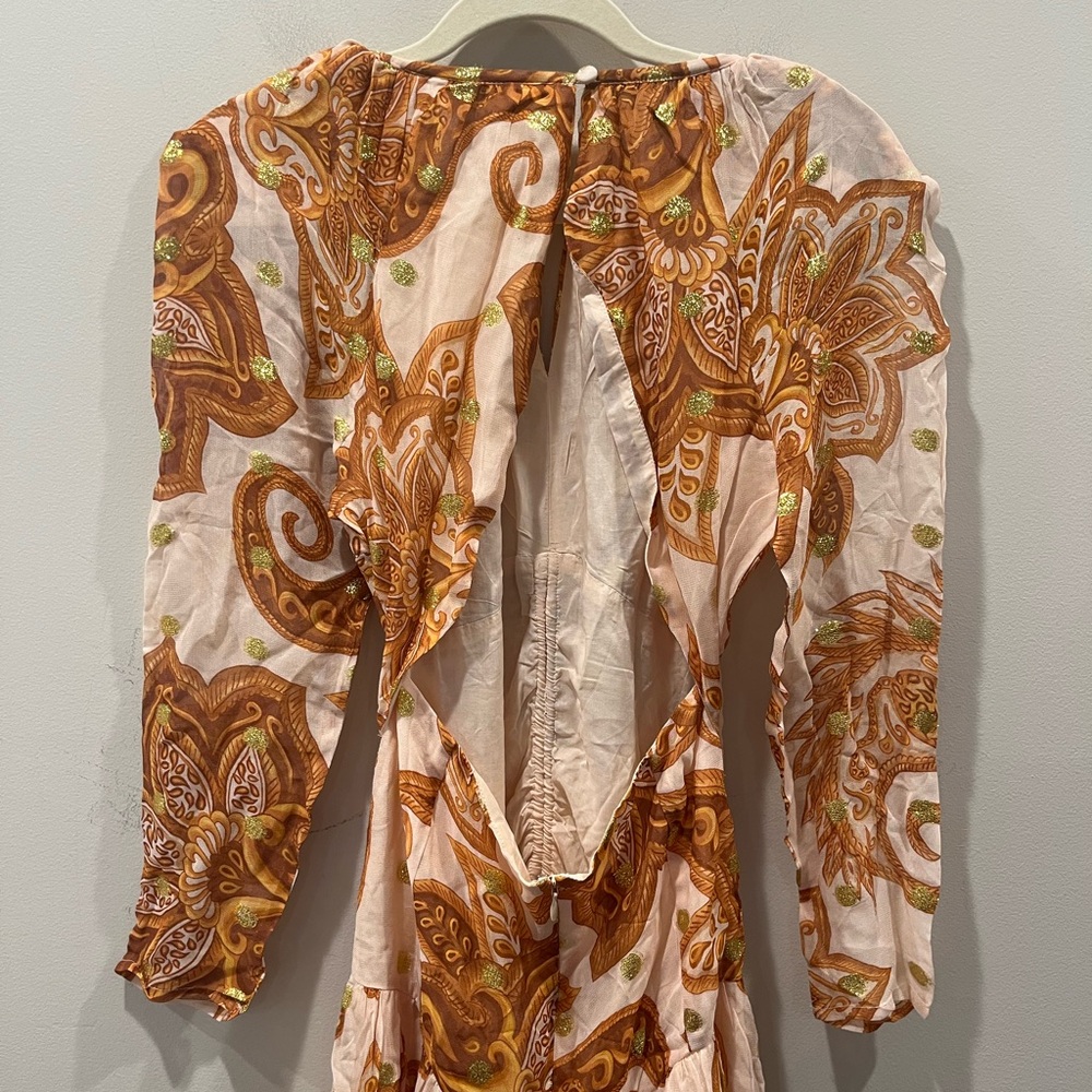 NEW Farm Rio x Anthropologie Long-Sleeve Jacquard Maxi Dress, XS - Picture 8 of 8